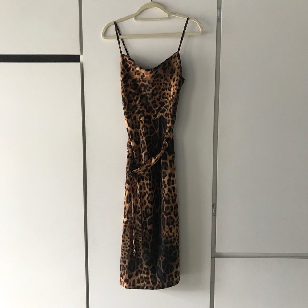 NastyGal Cheetah Print Slip Dress